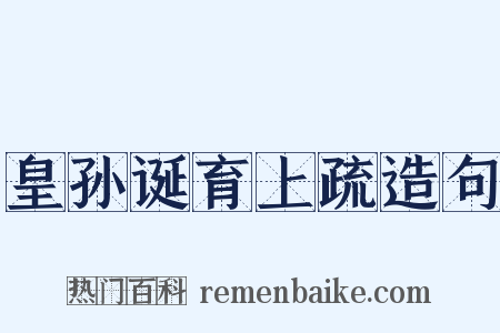 皇孙诞育上疏造句是什么意思的图片
